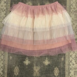 Storia Multicolor Layered Tulle Mini Skirt